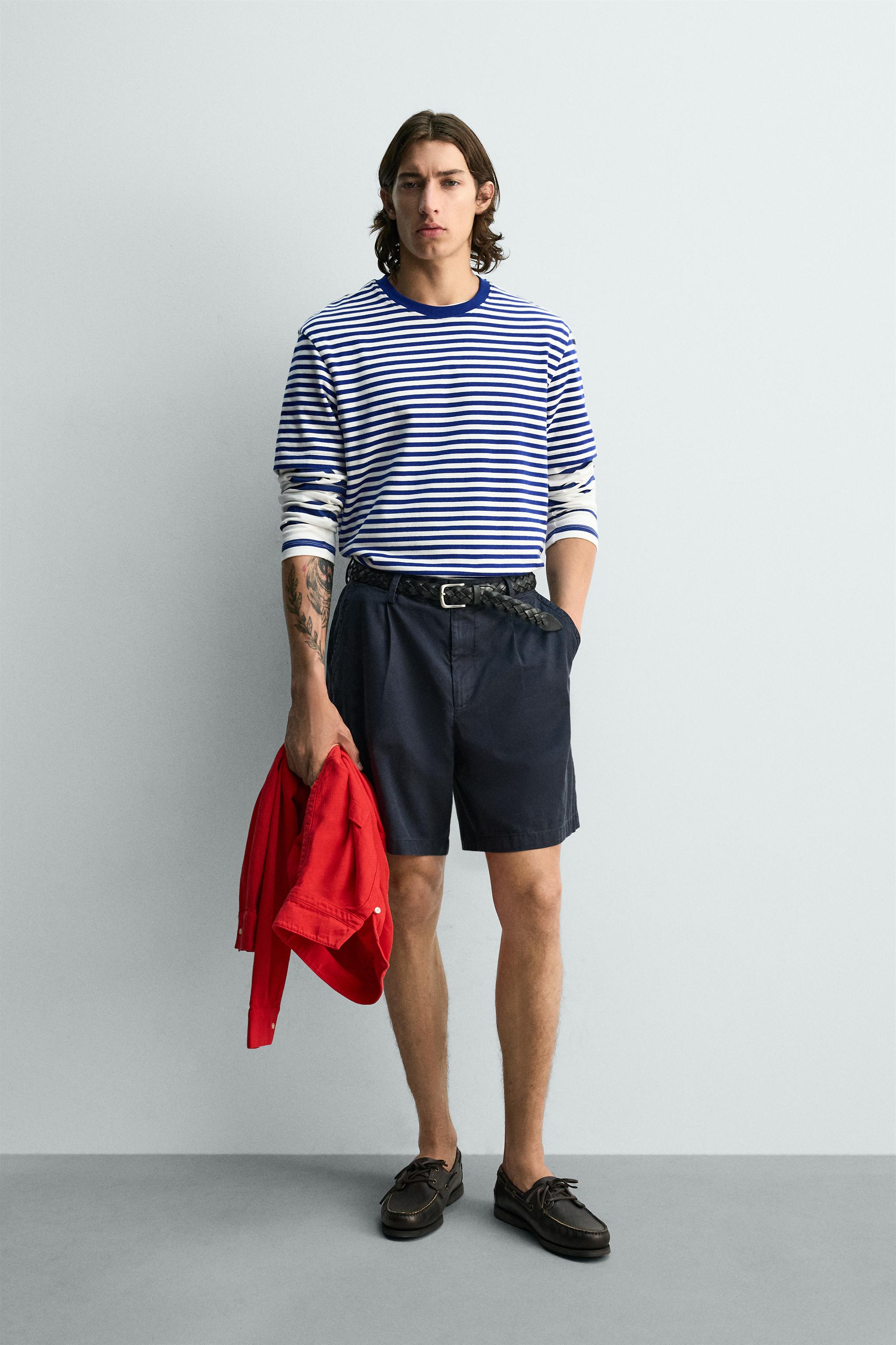 REGULAR FIT STRIPED JACQUARD T-SHIRT